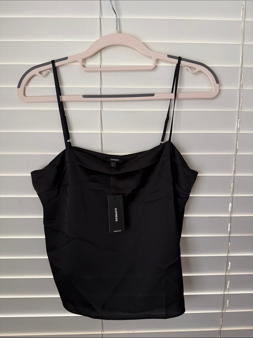 Express Black Cowl Neck Spaghetti Strap Camisole